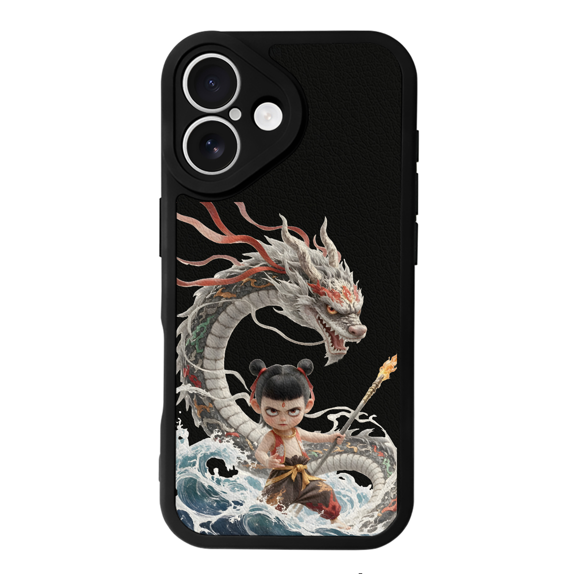 （画像用） Ne Zha 2 ナタ 魔童の大暴れ 【iPhone 16シリーズ対応】シリコンスマホケース（レザー調） 材質：シリコン